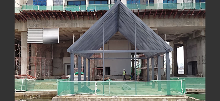 BLOCK A-LEVEL 8 - CABANA STEEL STRUCTURE COMPLETED