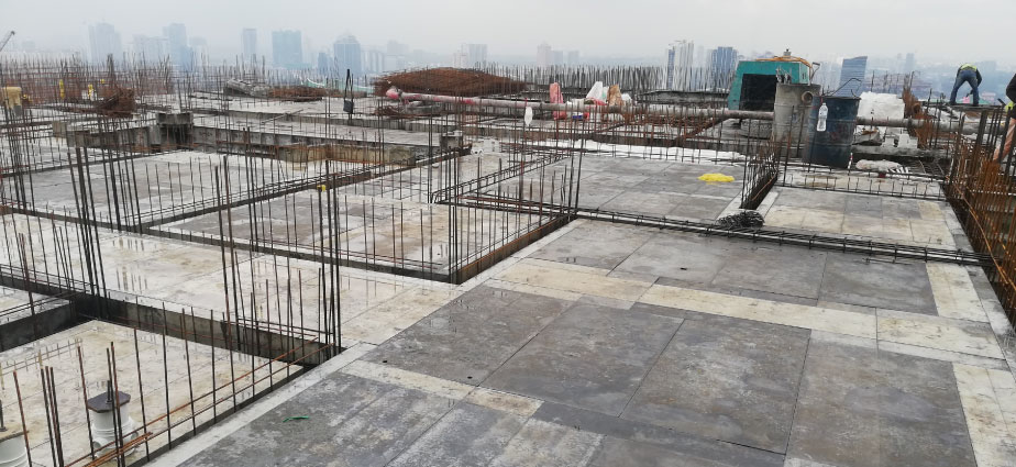 BLOCK A-ZONE 7 & 8 LEVEL 31 - SLAB FORMWORK COMPLETED